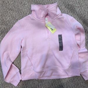 all in motion Pink Kids Quarter-Zip Pullover Hoodie